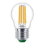 Philips MASTER LED Kaars Ultra Efficient E27 Kogel Helder 2.3W 485lm - 827 Zeer Warm Wit | Vervangt 40W