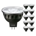 Voordeelpak 10x Philips Master LED Spot GU5.3 MR16 7.5W 485lm 24D - 927 Zeer Warm Wit | Beste Kleurweergave - Dimbaar - Vervangt 50W
