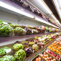 LED tubes in supermarket